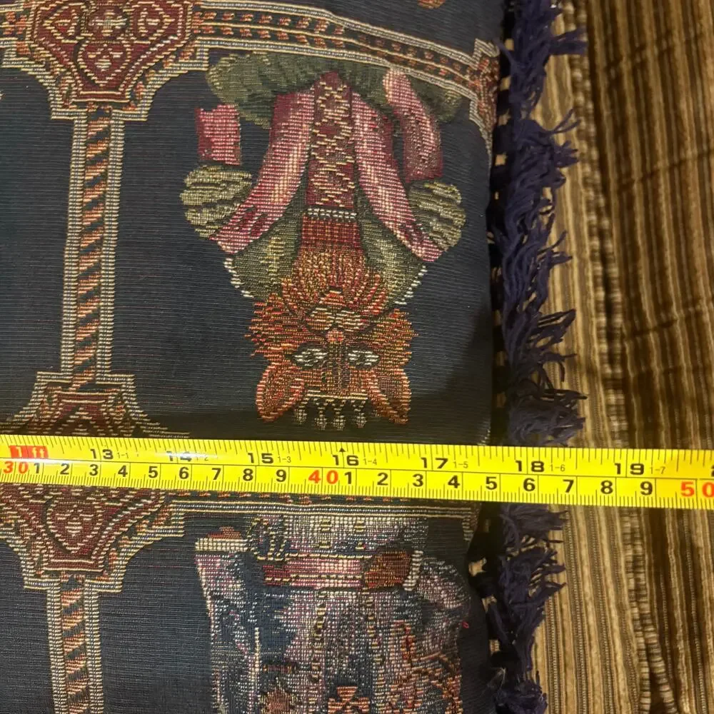Regal Animals Tapestry Fringe Pillow Aristocrat Royalty Cats Dogs Belgian